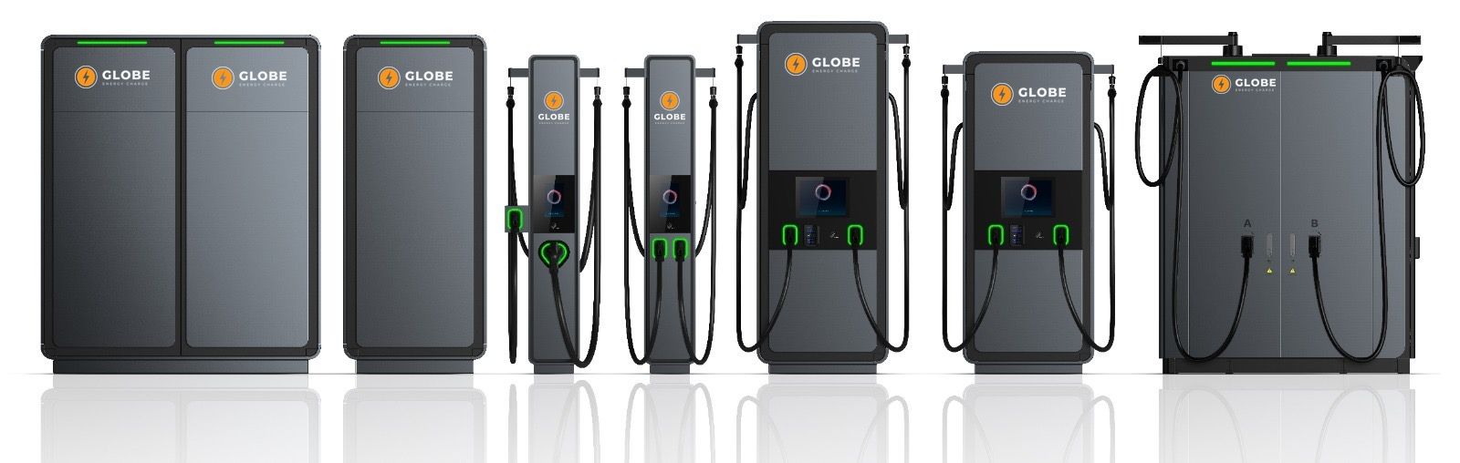 Hele Globe Energy Charge-familien stilt opp side om side